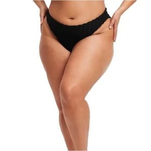 Good American Jacquard Better Bikini Bottom in Black Size: 4/US XL